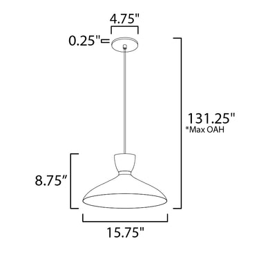 Maxim Lighting Carillon 16" Pendant White/Satin Brass