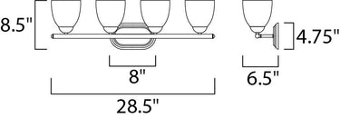 Maxim Lighting Axis 4-Light Bath Vanity Oil Rubbed Bronze
