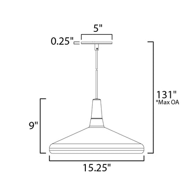 Maxim Lighting Nordic Pendant Walnut/Black