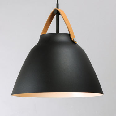 Maxim Lighting Nordic Pendant Tan Leather/Black