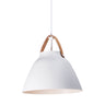 Maxim Lighting Nordic Pendant Tan Leather/White