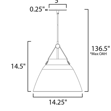 Maxim Lighting Nordic Pendant Tan Leather/White