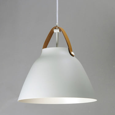 Maxim Lighting Nordic Pendant Tan Leather/White