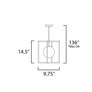 Maxim Lighting Fluid LED Pendant Black/Polished Chrome