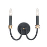 Maxim Lighting Charlton 2-Light Wall Sconce Black/Antique Brass