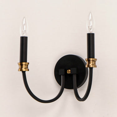 Maxim Lighting Charlton 2-Light Wall Sconce Black/Antique Brass