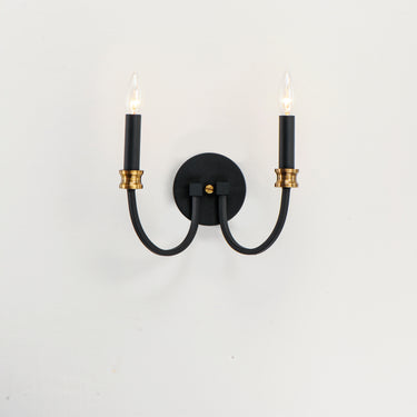 Maxim Lighting Charlton 2-Light Wall Sconce Black/Antique Brass