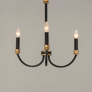 Maxim Lighting Charlton 3-Light Chandelier Black/Antique Brass