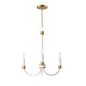 Maxim Lighting Charlton 3-Light Chandelier Weathered White/Gold Leaf
