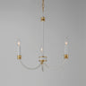 Maxim Lighting Charlton 3-Light Chandelier Weathered White/Gold Leaf
