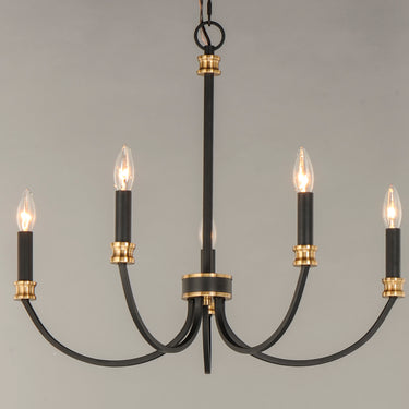 Maxim Lighting Charlton 5-Light Chandelier Black/Antique Brass