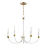 Maxim Lighting Charlton 5-Light Chandelier Weathered White/Gold Leaf