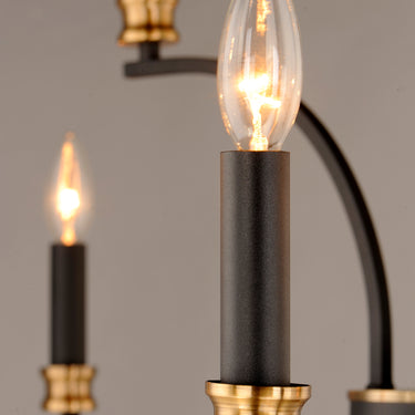 Maxim Lighting Charlton 9-Light Chandelier Black/Antique Brass