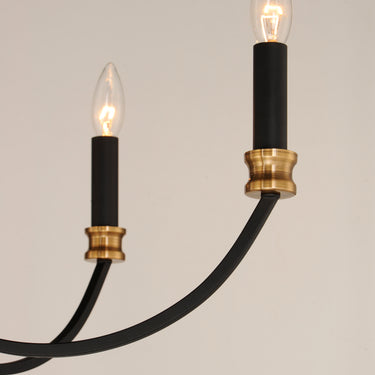 Maxim Lighting Charlton 9-Light Chandelier Black/Antique Brass