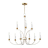 Maxim Lighting Charlton 9-Light Chandelier Weathered White/Gold Leaf
