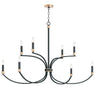Maxim Lighting Charlton 8-Light Chandelier Black/Antique Brass