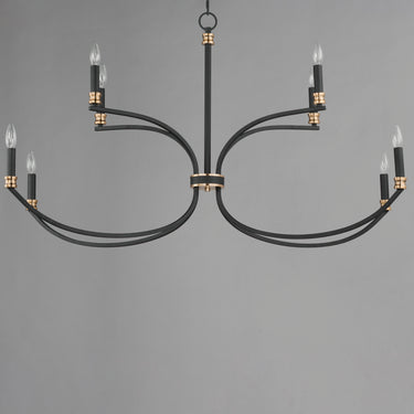 Maxim Lighting Charlton 8-Light Chandelier Black/Antique Brass