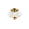 Maxim Lighting Poppy 12" Flush Mount White/Satin Brass
