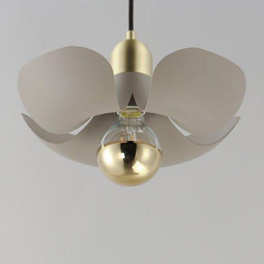 Maxim Lighting Poppy 12" Pendant Silver Gold/Satin Brass