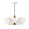 Maxim Lighting Poppy 18" Pendant White/Satin Brass