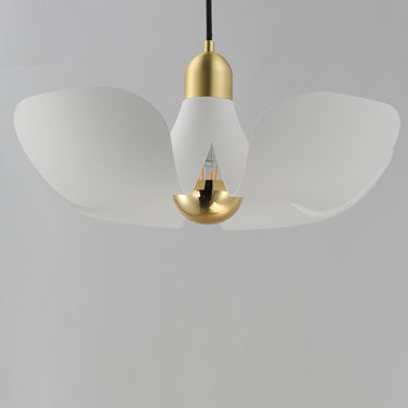 Maxim Lighting Poppy 18" Pendant White/Satin Brass