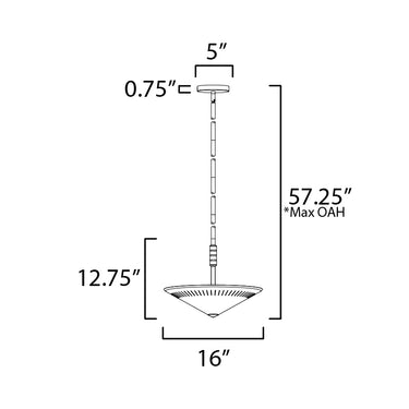Maxim Lighting Helsinki 16" Pendant Natural Aged Brass