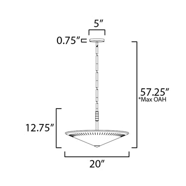 Maxim Lighting Helsinki 20" Pendant Natural Aged Brass