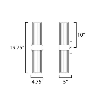 Maxim Lighting Crosby 2-Light Wall Sconce Black