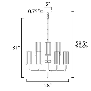 Maxim Lighting Crosby 9-Light Chandelier Black