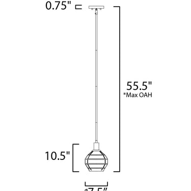 Maxim Lighting Heirloom Mini Pendant Black/Burnished Brass