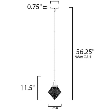 Maxim Lighting Adorn Mini Pendant Black/Burnished Brass