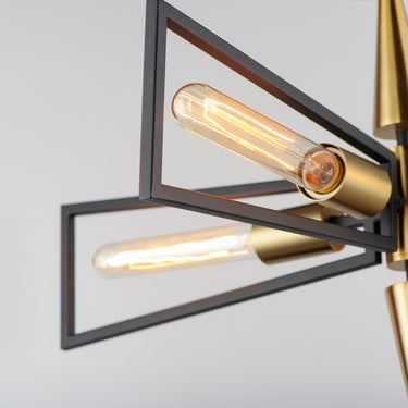 Maxim Lighting Wings 4-Light Flush Mount Black/Satin Brass
