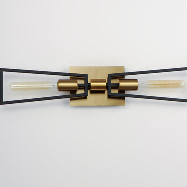 Maxim Lighting Wings 2-Light Wall Sconce Black/Satin Brass