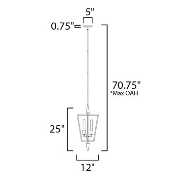 Maxim Lighting Wings 4-Light Pendant Black/Satin Brass
