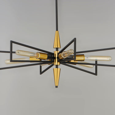 Maxim Lighting Wings 6-Light Chandelier Black/Satin Brass