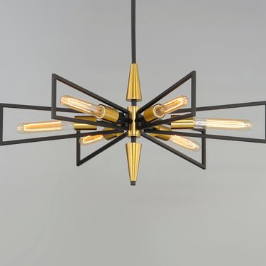 Maxim Lighting Wings 6-Light Chandelier Black/Satin Brass