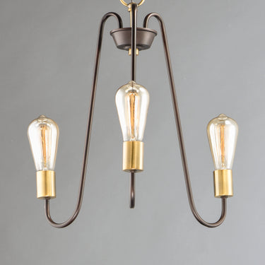 Maxim Lighting Haven 3-Light Chandelier Oil Rubbed Bronze/Antique Brass
