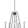Maxim Lighting Haven 5-Light Chandelier Black/Satin Nickel