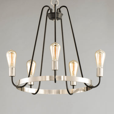Maxim Lighting Haven 5-Light Chandelier Black/Satin Nickel