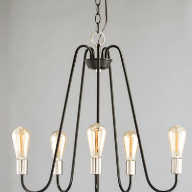 Maxim Lighting Haven 5-Light Chandelier Black/Satin Nickel