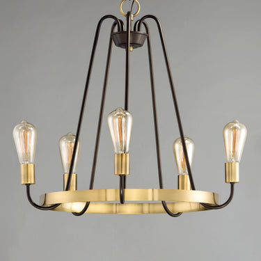 Maxim Lighting Haven 5-Light Chandelier Oil Rubbed Bronze/Antique Brass