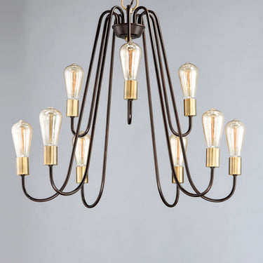 Maxim Lighting Haven 9-Light Chandelier Oil Rubbed Bronze/Antique Brass