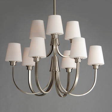 Maxim Lighting Shelter 9-Light Chandelier Satin Nickel