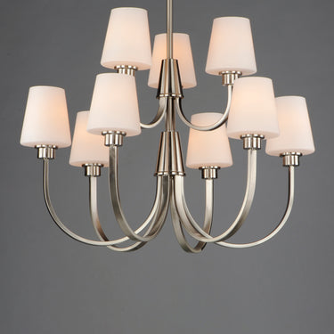 Maxim Lighting Shelter 9-Light Chandelier Satin Nickel