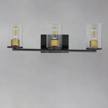 Maxim Lighting Sleek 3-Light Bath Vanity Antique Brass/Black