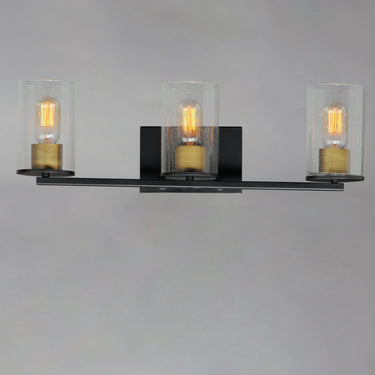 Maxim Lighting Sleek 3-Light Bath Vanity Antique Brass/Black