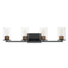 Maxim Lighting Sleek 4-Light Bath Vanity Antique Brass/Black