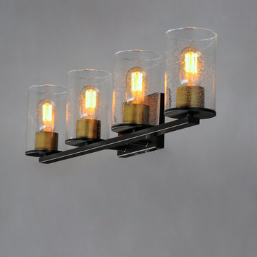 Maxim Lighting Sleek 4-Light Bath Vanity Antique Brass/Black