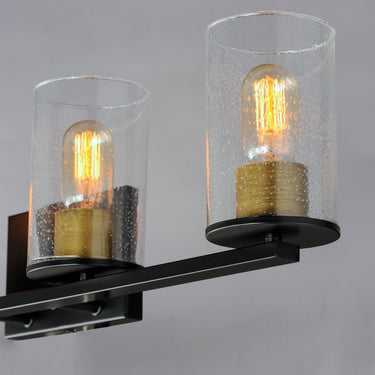 Maxim Lighting Sleek 4-Light Bath Vanity Antique Brass/Black