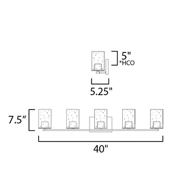 Maxim Lighting Sleek 5-Light Bath Vanity Satin Nickel